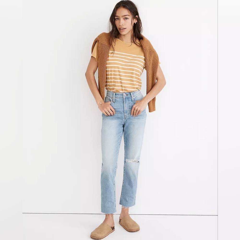 The Curvy Perfect Vintage Jean in Coney Wash: Destroyed Edition